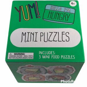 Box of 3 Mini Chinese Food Puzzles Ages 4+ New